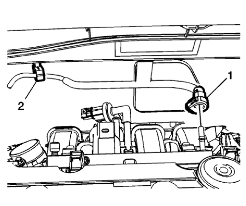 Fig. 153: Fuel Feed Pipe And Plastic Collars