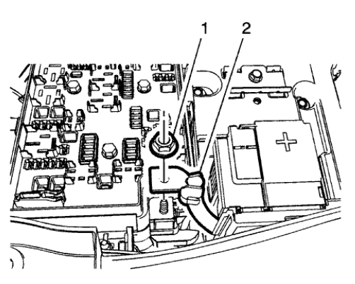 Fig. 143: Positive Battery Cable And Nut