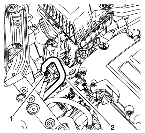 Fig. 176: A/C Compressor And Condenser Hose
