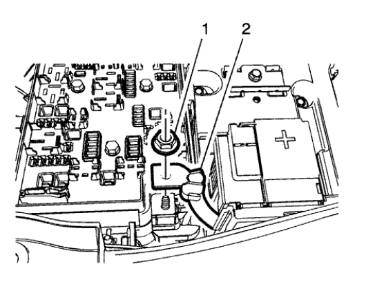 Fig. 185: Positive Battery Cable And Nut