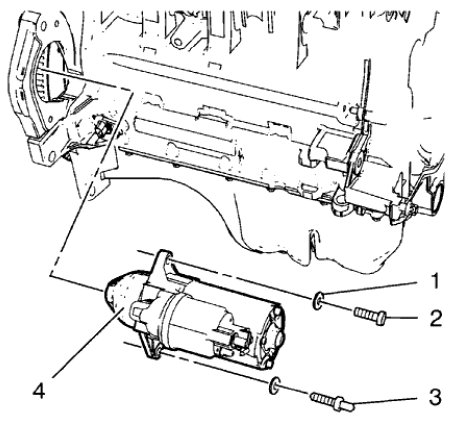Fig. 280: Starter, Bolt, Stud And Washer
