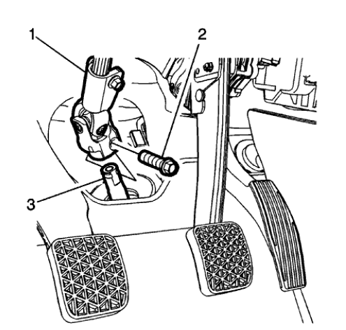Fig. 188: Intermediate Steering Shaft And Bolt