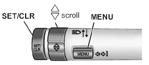 Fig. 5: Identifying DIC Controls (Turn Signal Lever)