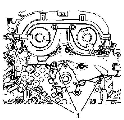 Fig. 88: Engine Front Cover Bolts