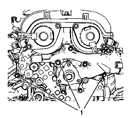 Fig. 90: Engine Front Cover Bolts