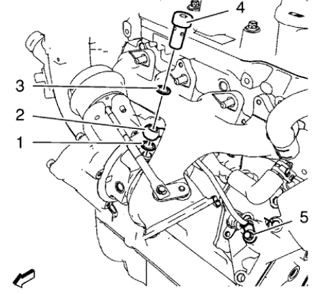 Fig. 212: Turbocharger Oil Feed Pipe Components
