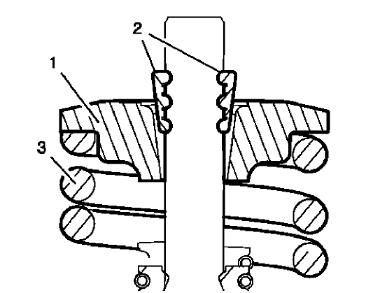 Fig. 321: Valve Spring Retainer And Valve Spring