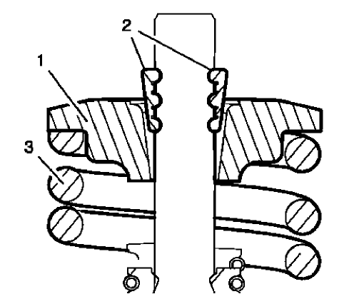 Fig. 331: Valve Spring Retainer And Valve Spring
