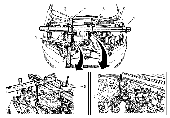 Fig. 237: Engine Support Fixture Components