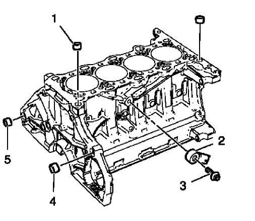 Fig. 335: Knock Sensor, Bolt, Cylinder Head Guide Sleeves And Transmission Guide Sleeves