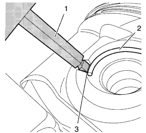 Fig. 338: Piston Pin Retainer, Remover And Notch