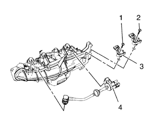 Fig. 354: Evaporative Emission Canister Purge Solenoid Valve And Manifold Absolute Pressure Sensors
