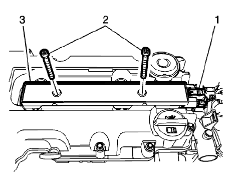 Fig. 87: Ignition Coil Wiring Harness Connector And Fasteners