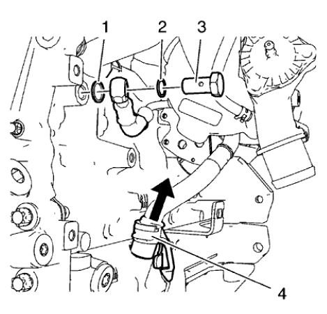 Fig. 455: Turbocharger Oil Return Pipe