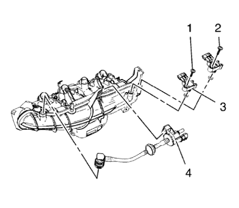 Fig. 356: Evaporative Emission Canister Purge Solenoid Valve And Manifold Absolute Pressure Sensors