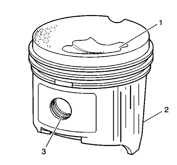 Fig. 340: Identifying Piston Damage Inspection Areas
