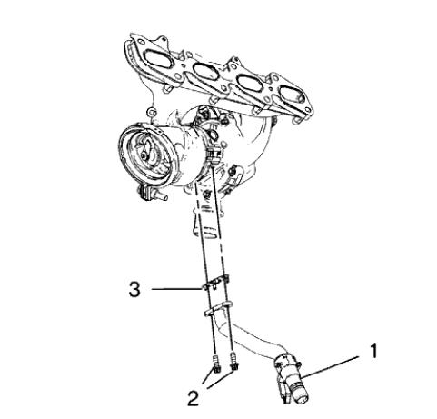 Fig. 373: Turbocharger Oil Return Pipe