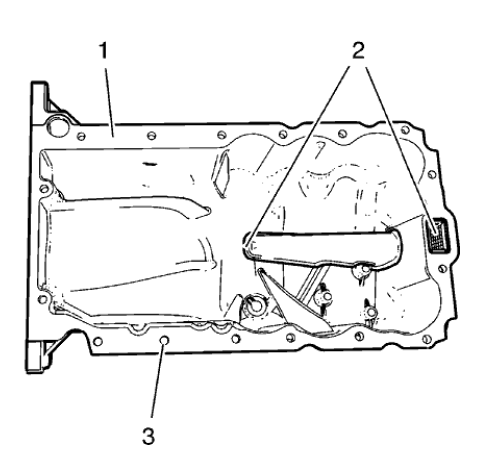 Fig. 384: Oil Suction Gallery, Sealing Surface And Screw Bores