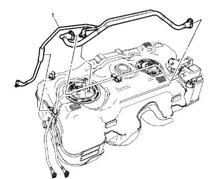 Fig. 79: Evaporative Emission System Hose/Pipe (Fuel Pump Module To Canister - AWD)