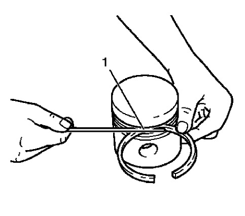 Fig. 342: Measuring Piston Ring Side Clearance
