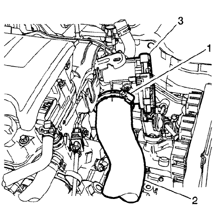 Fig. 113: Charge Air Cooler Outlet Air Hose, Throttle Body & Clamp