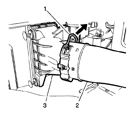 Fig. 115: Charge Air Cooler, Outlet Air Hose & Retainer Spring