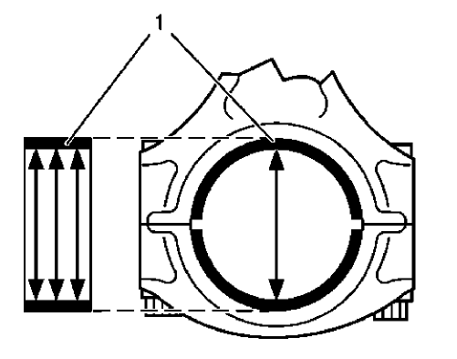 Fig. 343: Measuring Connecting Rod Bearing Diameters