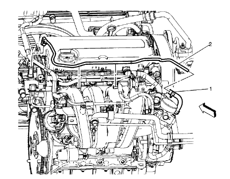 Fig. 20: Throttle Body Heater Inlet Pipe (2H0)