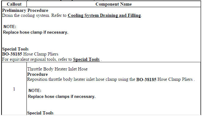 Throttle Body Heater Inlet Pipe Replacement (2H0)