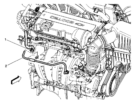 Fig. 21: Throttle Body Heater Outlet Pipe (2H0)