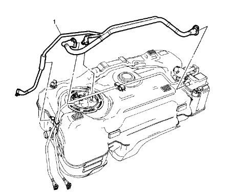 Fig. 80: Evaporative Emission System Hose/Pipe (Fuel Pump Module To Canister - FWD)