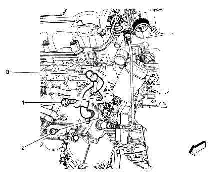 Fig. 31: Engine Oil Cooler Inlet Pipe (LUJ)