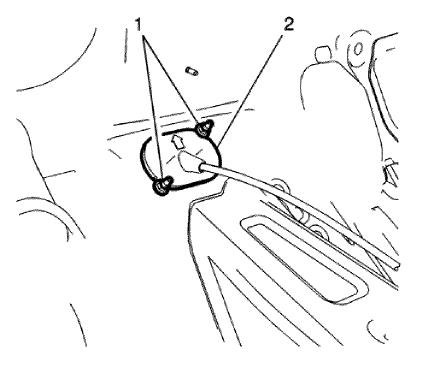 Fig. 10: Gear Shift Cable Grommet & Fasteners