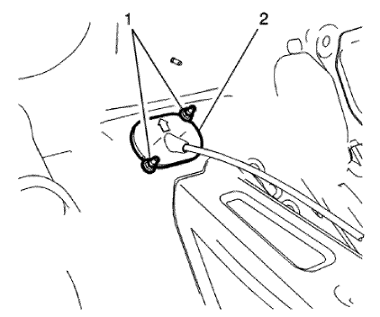 Fig. 11: Gear Shift Cable Grommet & Fasteners
