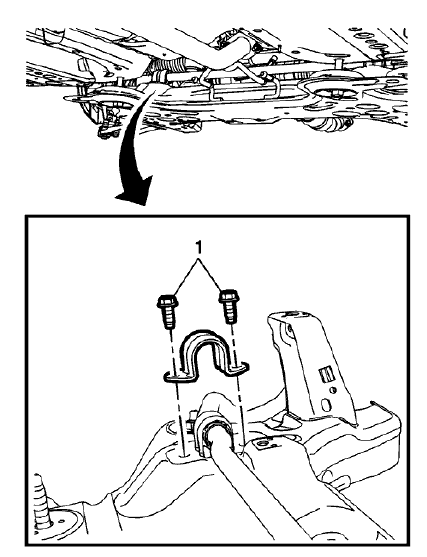 Fig. 3: Stabilizer Shaft Insulator Bracket And Bolts