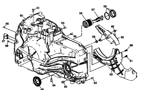 Fig. 3: Transmission Case Assembly -- 6T30 -- Gen 2