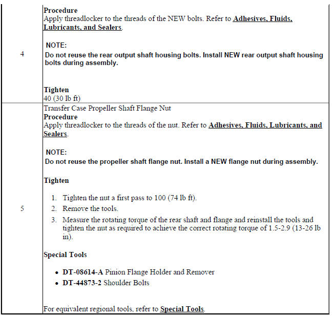 Transfer Case Rear Output Shaft Housing Installation