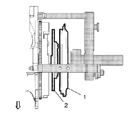 Fig. 57: Clutch Pressure Plate And Driven Plate