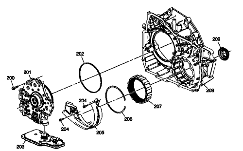 Fig. 7: Torque Converter and Fluid Pump Housing Assembly Components -- 6T40/6T45/6T50 -- Gen 2