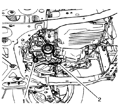 Fig. 61: Transmission Bracket