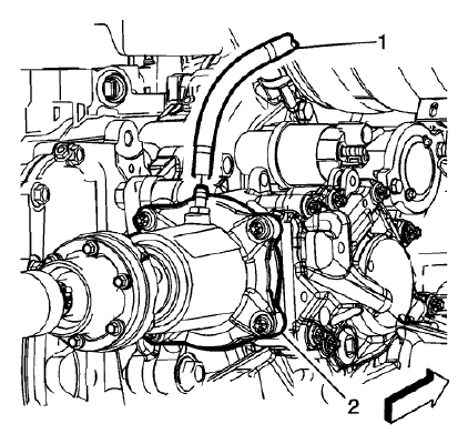 Fig. 10: Transfer Case Vent Hose