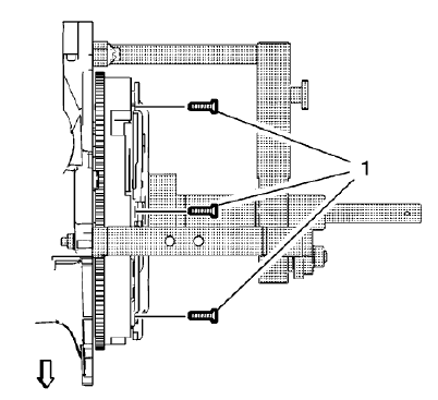 Fig. 61: Clutch Pressure Plate Bolts
