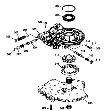 Fig. 10: Disassembled View Of Oil Pump Assembly