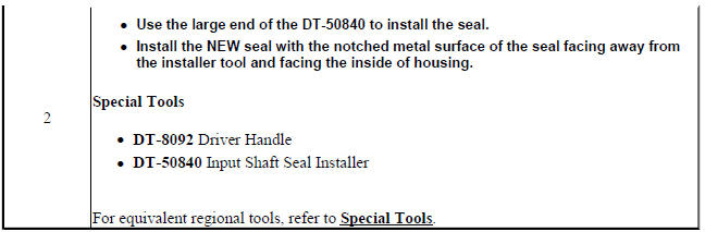 Transfer Case Input Shaft Bearing Retainer Front Seal Installation