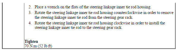 Steering Linkage Inner Tie Rod Replacement (NJ1)