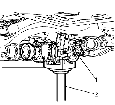 Fig. 20: Jack Stand And Rear Differential