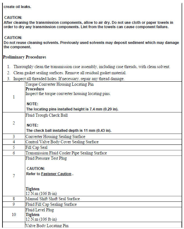 Transmission Case Cleaning and Inspection