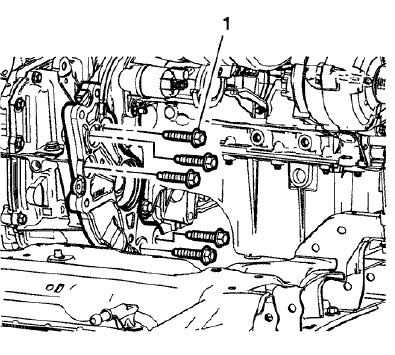 Fig. 25: Transmission Adapter Bolts
