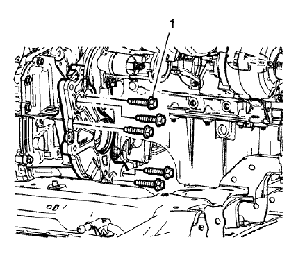 Fig. 28: Transmission Adapter Bolts