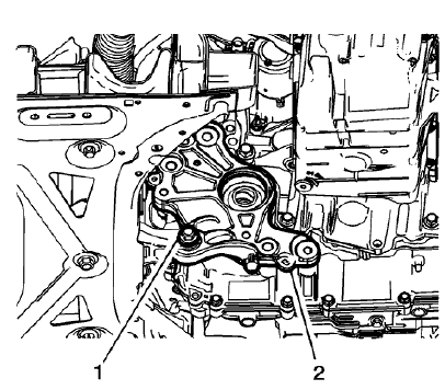 Fig. 30: Transmission Bracket And Through Bolt